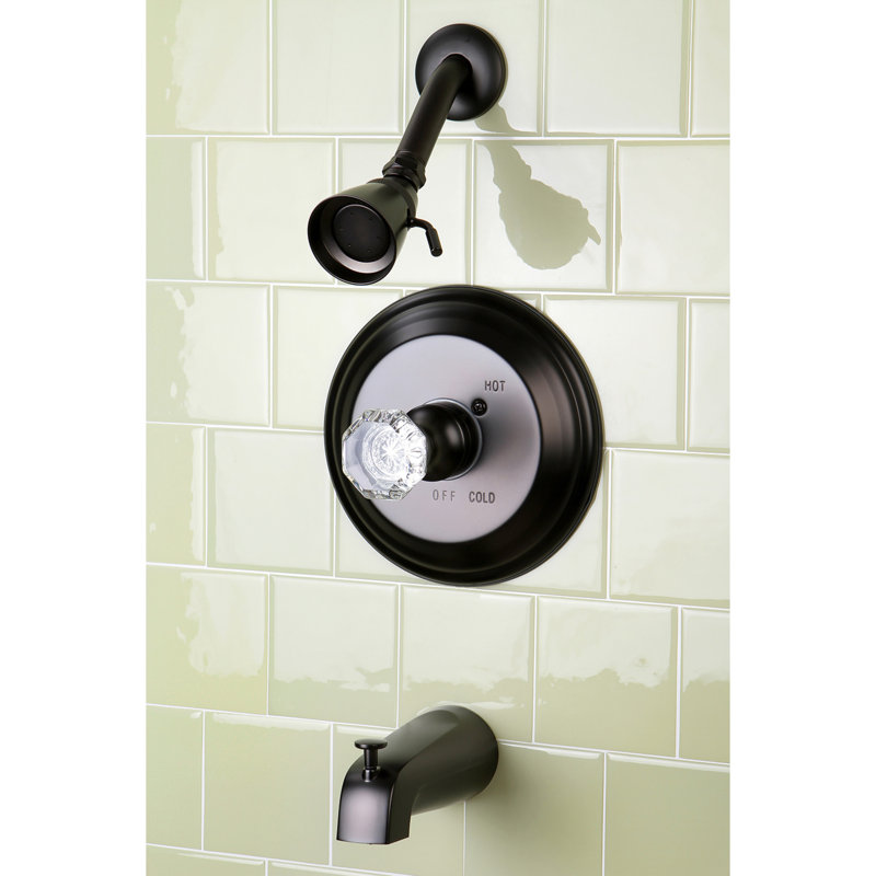Kingston Brass Celebrity Single-Handle Pressure Balanced Tub and Shower Faucet, Oil Rubbed Bronze
