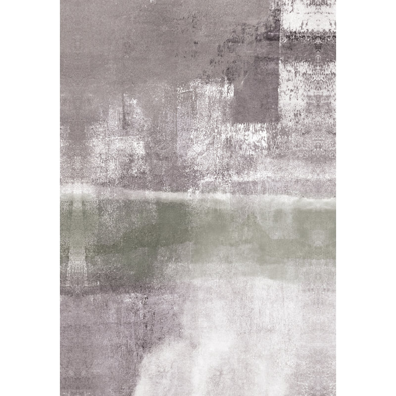 «Green and Mint Abstract», reproduction d'art sur toile tendue, H 12 po x l 8 po