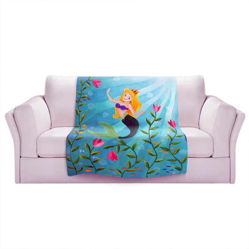Couverture sirène , 51 po x 60 po