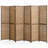 6 Panel 6FT Hand-Woven Bamboo Room Divider
