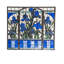 38.75" Wide X 33.5" High Iris Stained Glass Window
