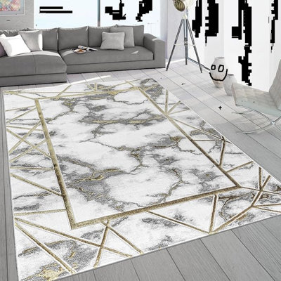 Abstract Flokati Area Rug