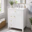 Meuble-lavabo de salle de bain avec porte à fermeture en douceur, plusieurs tiroirs et lavabo en céramique-1417779691