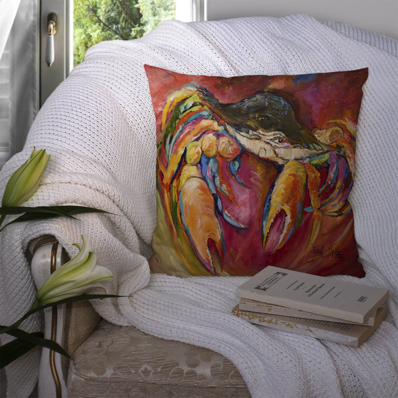 Coussin décoratif intérieur/extérieur crab stars, H 14 po x l 14 po x P 4 po
