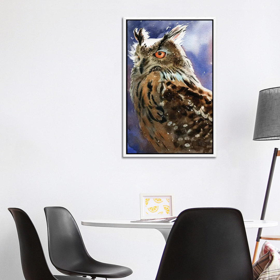 Owl Eyes von Rachel Parker - Galerie-verpackte Leinwand Giclée