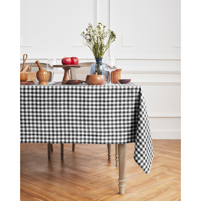 Gingham Check - 100% Pure Linen Tablecloth