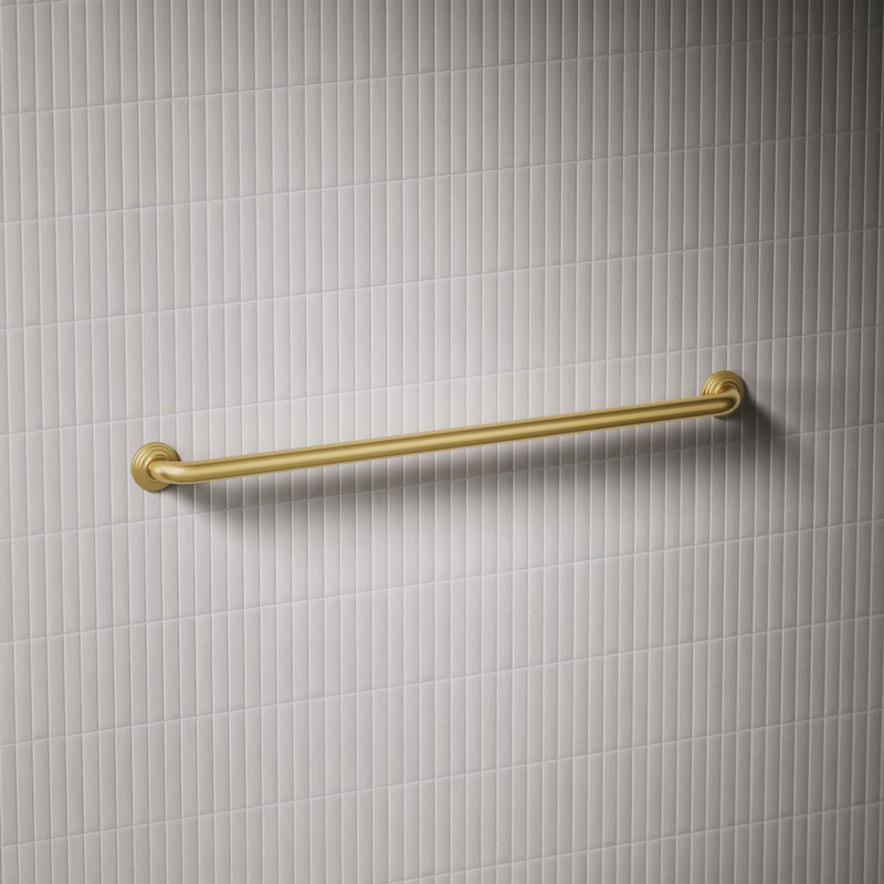 Traditional Grab Bar, 36"W, Vibrant Brushed Moderne Brass