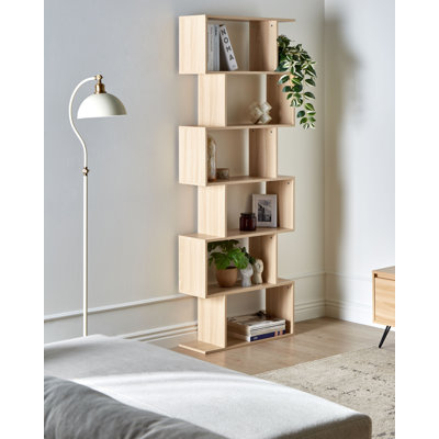 6 Tier Bookcase Valdosa 190 cm Light Brown