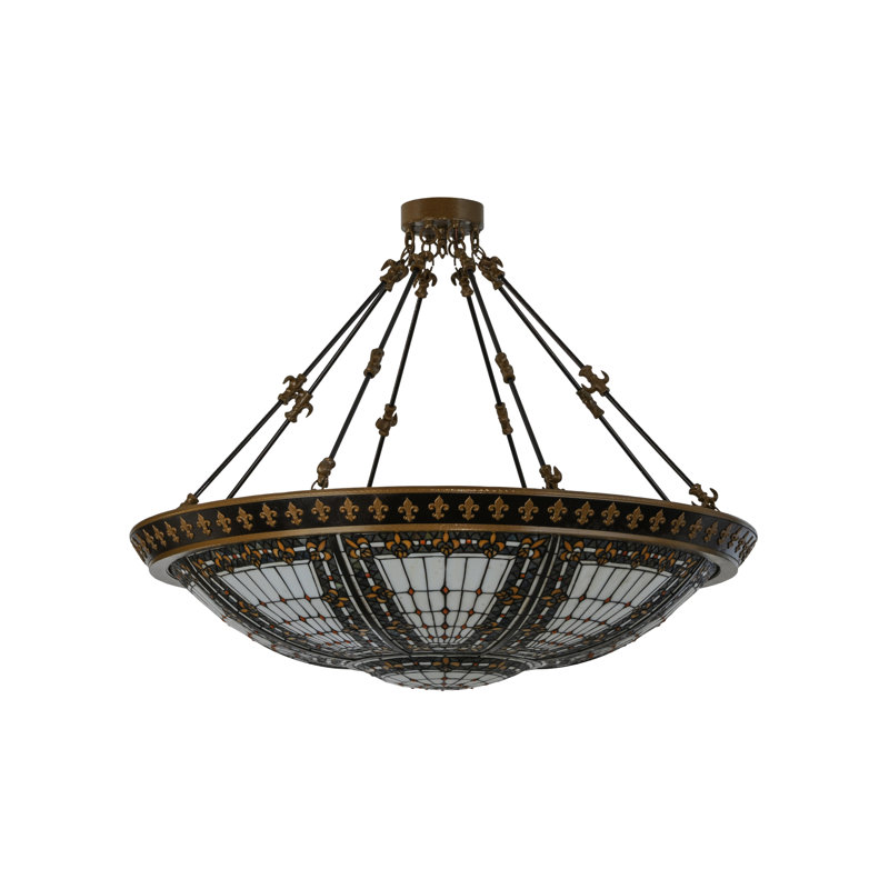 Fleur-de-lis 8 - Light Semi Flush Mount