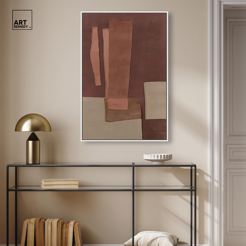 Décoration murale bohème Raw Edge I par Art Remedy, cadre blanc, 24 x 36, H 37 po x l 25 po, Cadre blanc