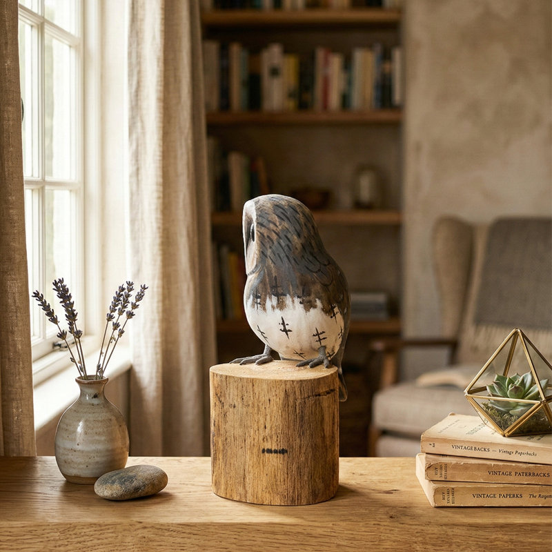 Sculpture en bois Bonneanne Owl