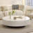 Simple luxury cream style marble coffee table-104935557
