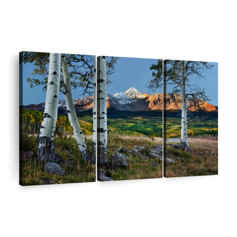 «Wilson Peak With Premiere Aspens», 3 pièces, H 28 po x l 45 po