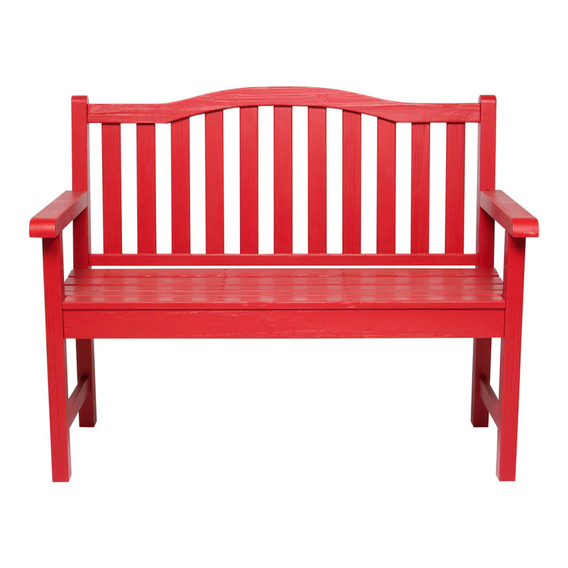 Banc de jardin d'extérieur 44,75 po Susila, Rouge cerise