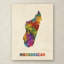« madagascar map aquarelle », impression sur toile-33840883
