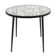 Rabia 31" Bistro Dining Table with Glass Top Flower Pattern Design and Painted Aluminum Base
