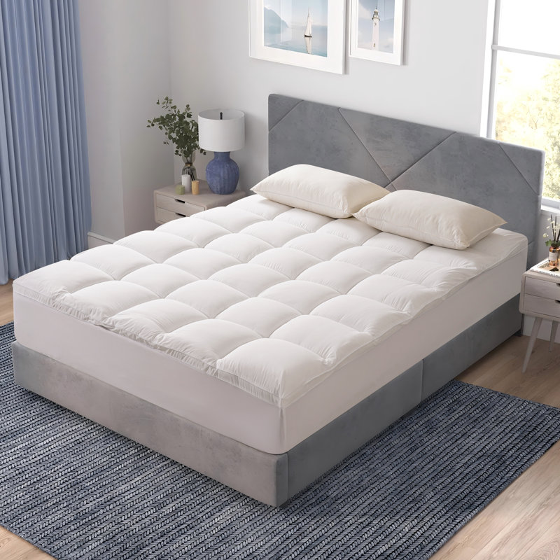 Mattress Topper With 8-21" Deep Pocket 3" Thick Cooling Mattress Pad Cover, King