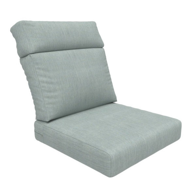 Coussin pour l'extérieur 24,5 x 27 po Sunbrella Arnisa, Cast brume