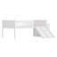 Structure de lit en bois peu encombrante avec tablette de rangement, glissoire et échelle, lit plateforme avec garde-corps, facile à assembler-187217301
