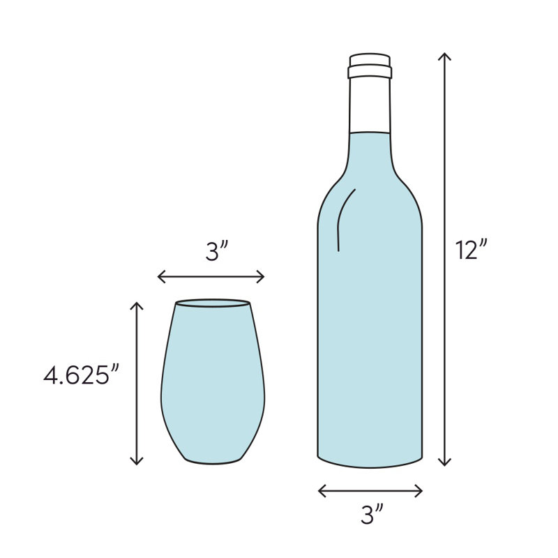 Ensemble de verres à vin sans pied 21 oz 4 pièces père noël
