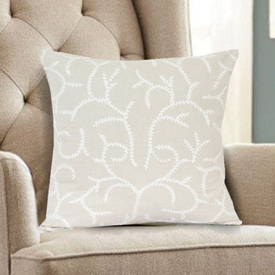Nabia Beige Throw Pillow
