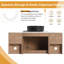 Ensemble de meuble-lavabo simple Greythor avec lavabo en céramique et tablettes de rangement, ensemble de meuble-lavabo simple avec plateau en pierre reconstituée-712529961-712529962