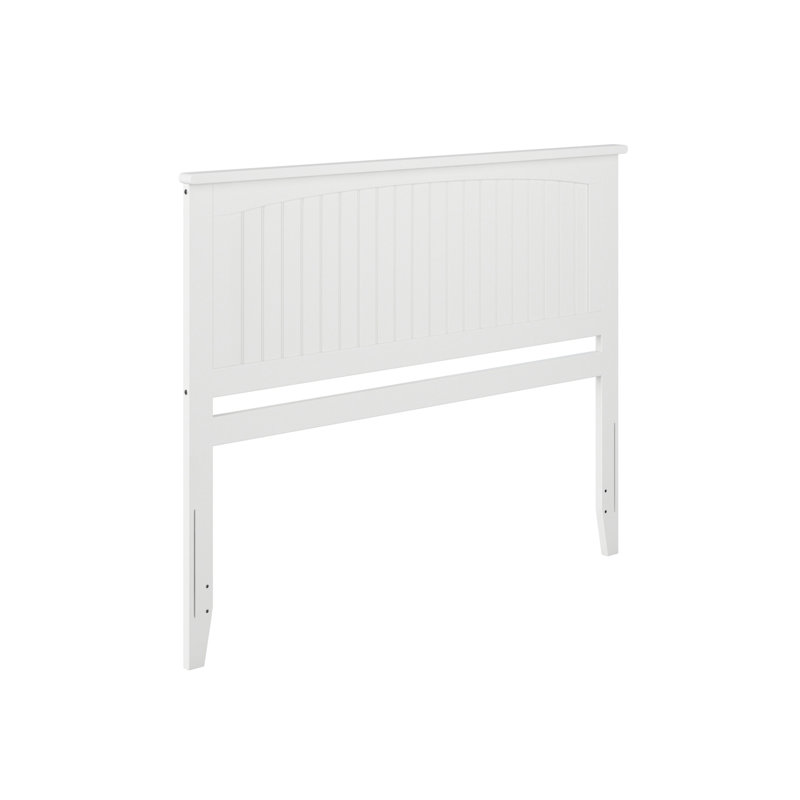 Kindig Solid Wood Coastal Cottage Panel Headboard, Queen, White