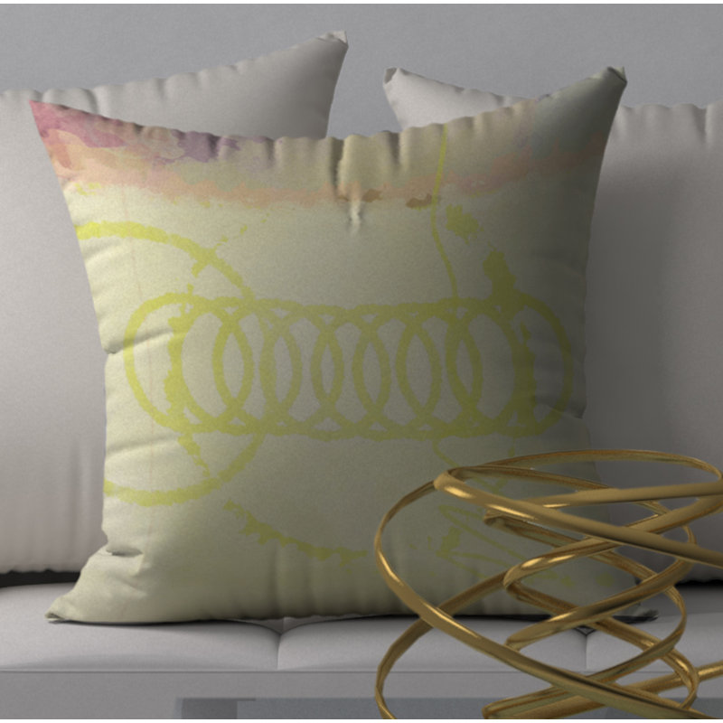Abstract Throw Pillow, 20" H x 20" W