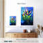 Avery tulipes sur fond bleu-108238476