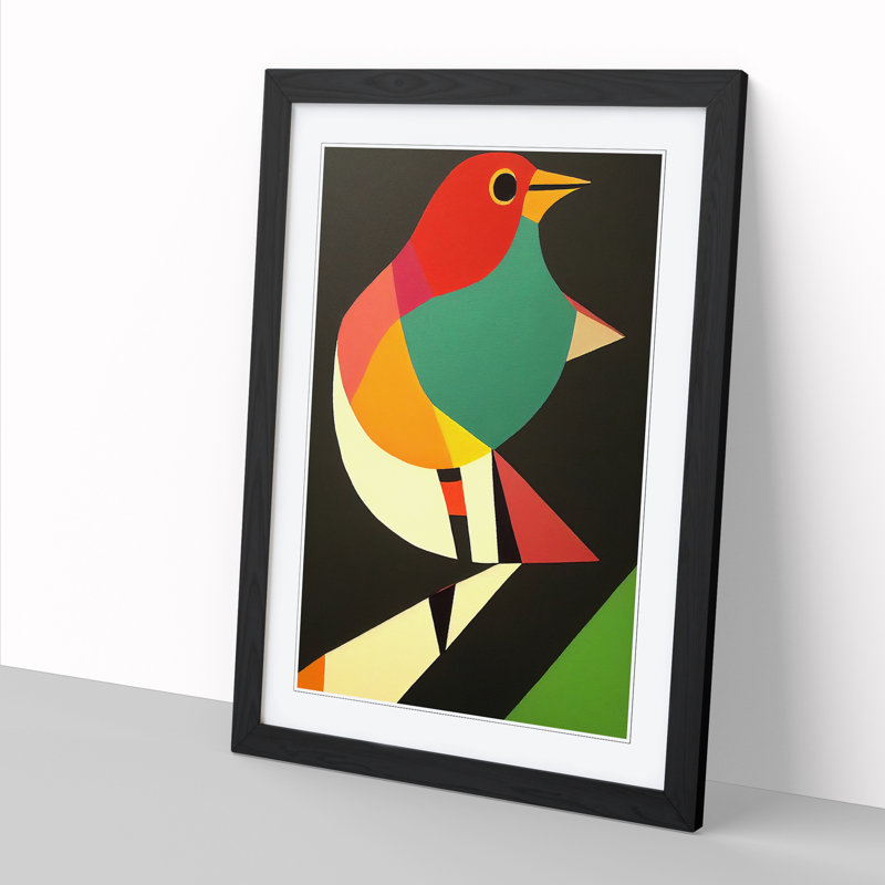 Wasilewski Robin Bird Abstract Vol.5 - Wall Art, Black, 64cm H x 46cm W x 2cm D