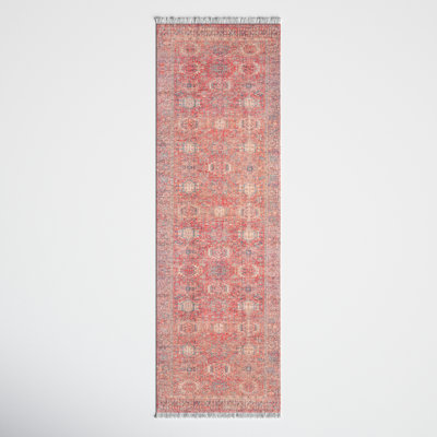 Conroy Oriental Red/Blue/Ivory Area Rug