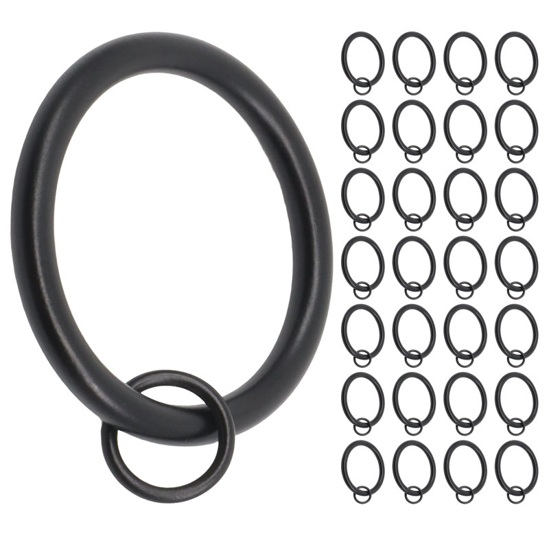 Curtain Rings, Black