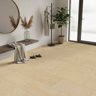 Carrelage de sol et de mur en porcelaine aspect pierre 12 po x 24 po Verenza Dore