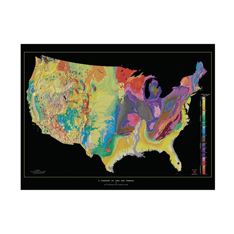 " A Tapestry Of Time And Terrain " by Print Collection, 14" H x 19" W x 2" D