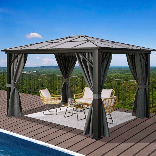 Balconera Polycarbonates Hardtop Gazebo with Aluminum Frame - Wayfair ...