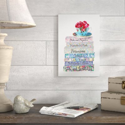 «Floral Book Stack Tea Cup», impression