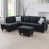 Black Gray Linen