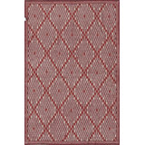 Hand-Knotted High-Quality Ivory and Red Area Rug