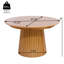 Ensemble de table de salle à manger extensible de style Mid-Century moderne avec chaises en rotin Westcott-124966256-124966258