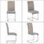 Faux Leather Dining Chairs with Chrome Legs High Back Kitchen Chairs-28821886