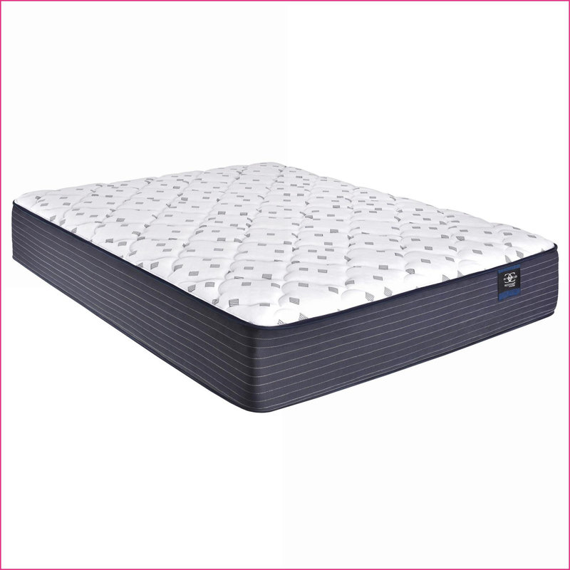 Matelas, support rafraîchissant 11,5 po Restonic Plush Comfort californien très grand | Mousse | Blanc + bleu