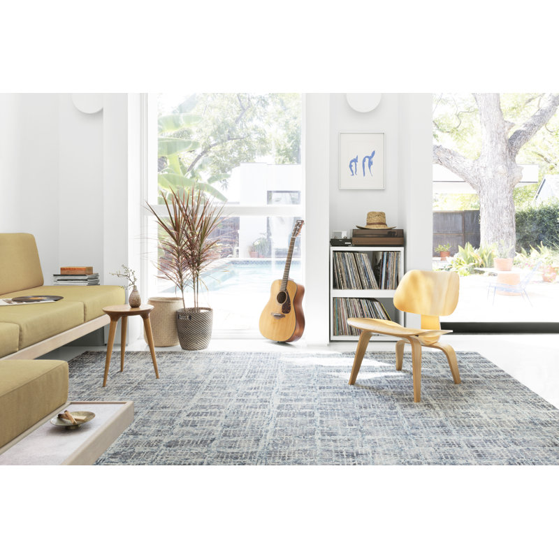 Breazeale Hand Hooked Abstract Indoor Rug, Square 1'6"