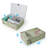 Vintage Letter Paper Cookie Container Decorative Secret Box With Key And Lock, Green