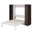 Grand lit escamotable mural avec portes de compartiment de rangement-1144816539