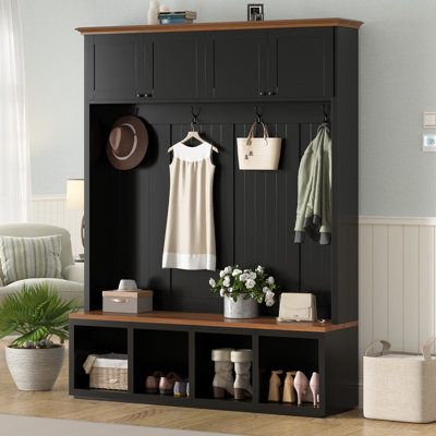 Banc de rangement moderne à chaussures en bois