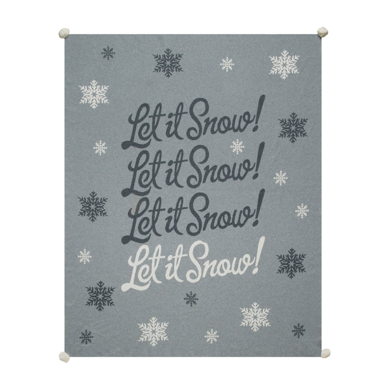 Let it Snow Throw, Gray