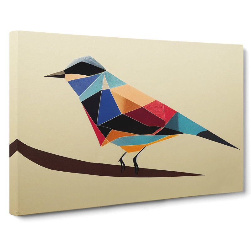 Wild Bird Abstract - Wrapped Canvas, 35cm H x 50cm W x 3cm D