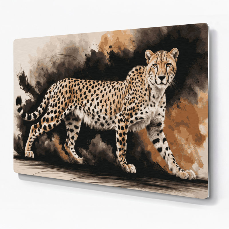 Art mural noir en métal Big Cats, H 20 po x l 30 po