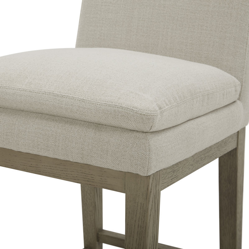 Bethea Upholstered Counter Stool (Set of 3), Effie Linen Performance Linen