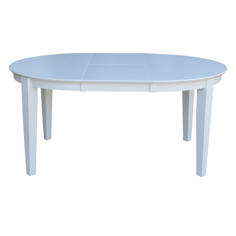 Extendable Round Solid Wood Dining Table